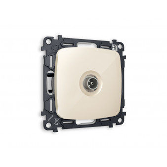MO313010 Комплект механизма TV розетки оконечной OMEGA Бежевый глянец 50-870 MHz 1dB QUANT (OP3130, VM202)