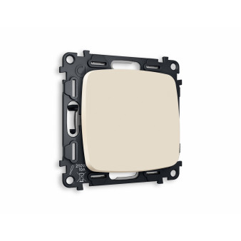 MO321020 Комплект механизма 1-кл проходного выключателя OMEGA Бежевый матовый QUANT (OP3210, VM105)