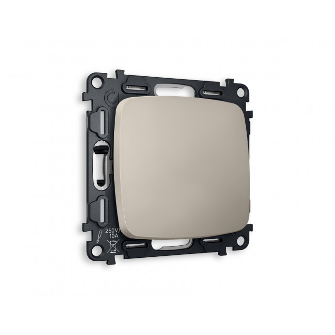 MO361010 Комплект механизма 1-кл выключателя OMEGA Серо-бежевый матовый QUANT (OP3610, VM101)