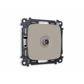 MO373030 Комплект механизма TV розетки проходной OMEGA Серо-бежевый матовый 5-1000 MHz 4dB QUANT (OP3730, VM211)