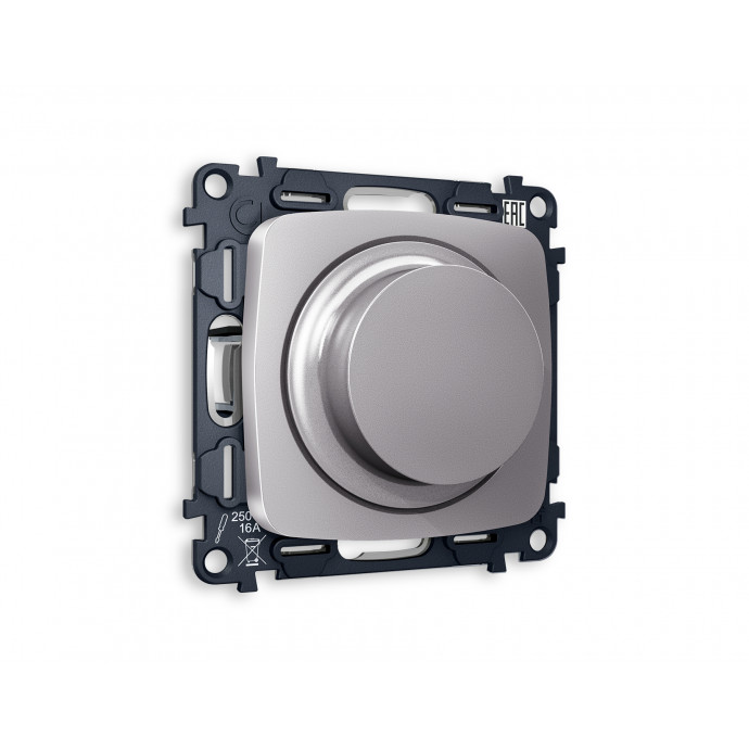 MO505510 Комплект механизма светорегулятора универсального OMEGA Сталь матовый 25-600W/LED 5-300W QUANT (OP5055, VM136)