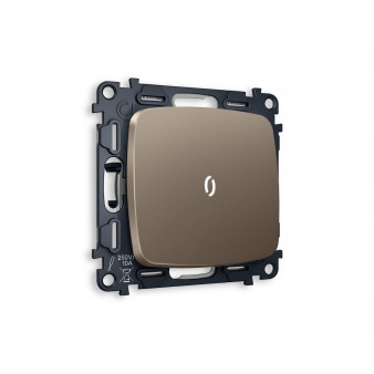 MO632035 Комплект механизма 1-кл проходного выключателя с подсветкой 5600K OMEGA Темная бронза матовый QUANT (OP6320, VM105, G25W)