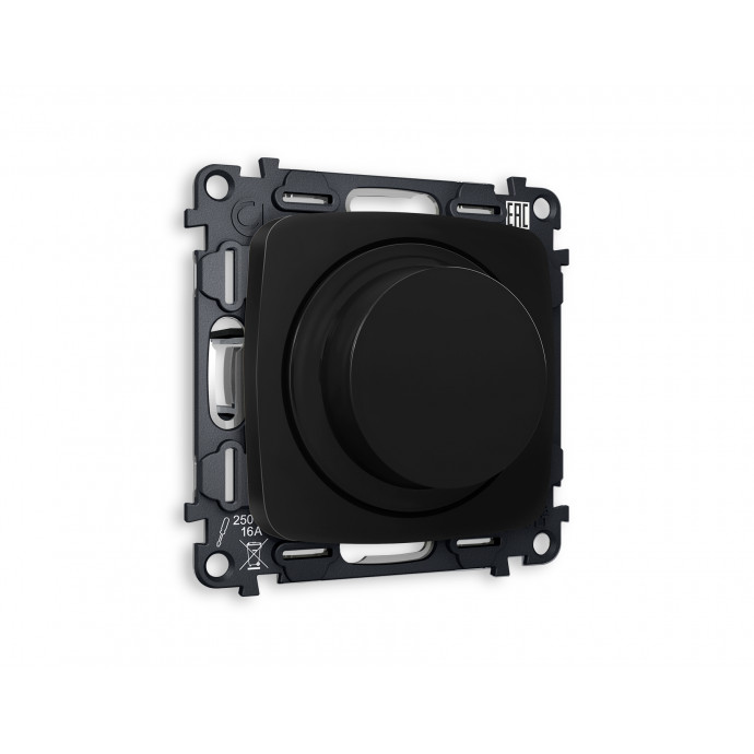 MO805510 Комплект механизма светорегулятора универсального OMEGA Черный матовый 25-600W/LED 5-300W QUANT (OP8055, VM136)