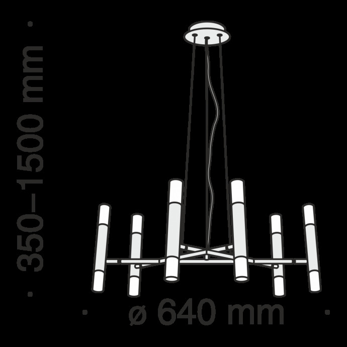 Подвесной светильник Maytoni Modern MOD031PL-12B