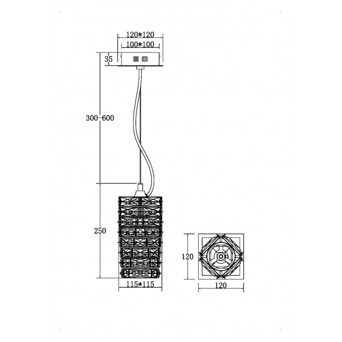 Подвесной светильник Maytoni Modern MOD124PL-L3CH3K