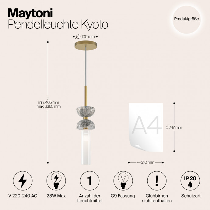 Подвесной светильник Maytoni MOD178PL-01GR