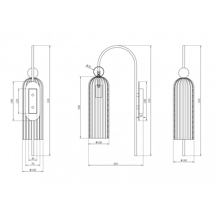 Бра Maytoni Modern MOD302WL-01CG