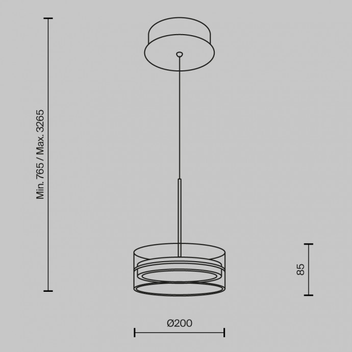 Подвесной светильник Maytoni MOD348PL-L14BBS3K