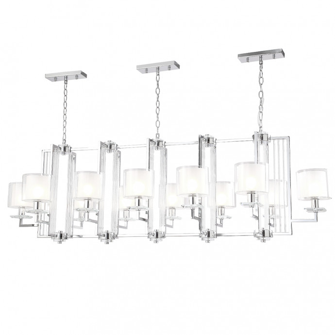 Люстра Crystal Lux NICOLAS SP12 L1600 NICKEL/WHITE