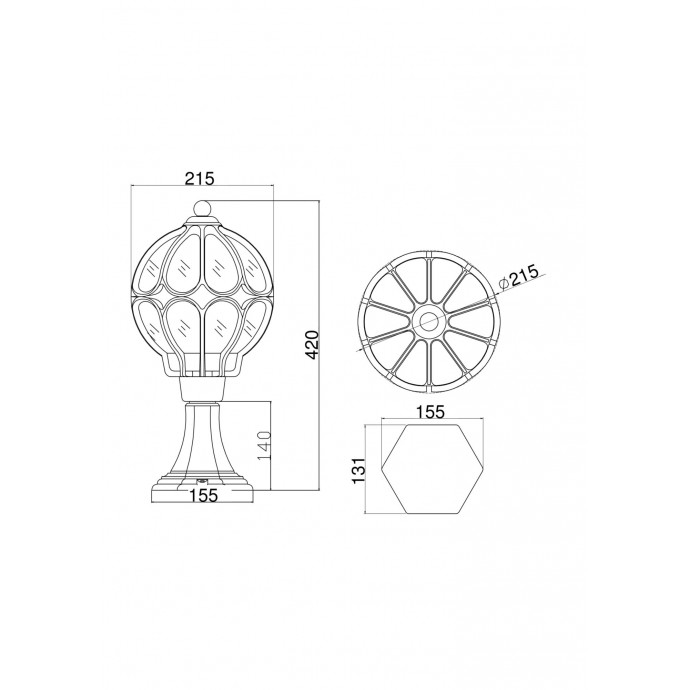 Уличный светильник Maytoni Outdoor O024FL-01G