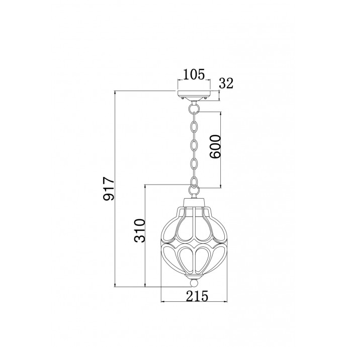 Подвесной светильник Maytoni Outdoor O024PL-01G