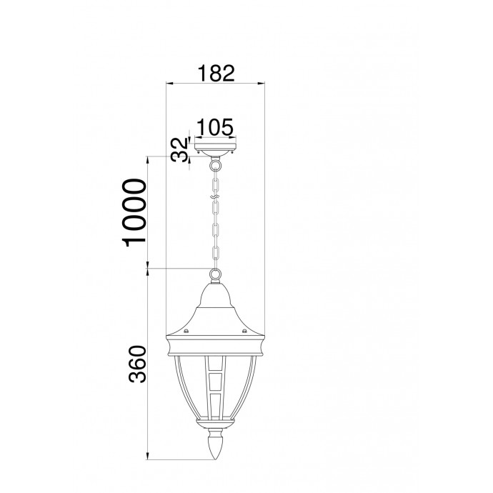 Подвесной светильник Maytoni Outdoor O027PL-01B