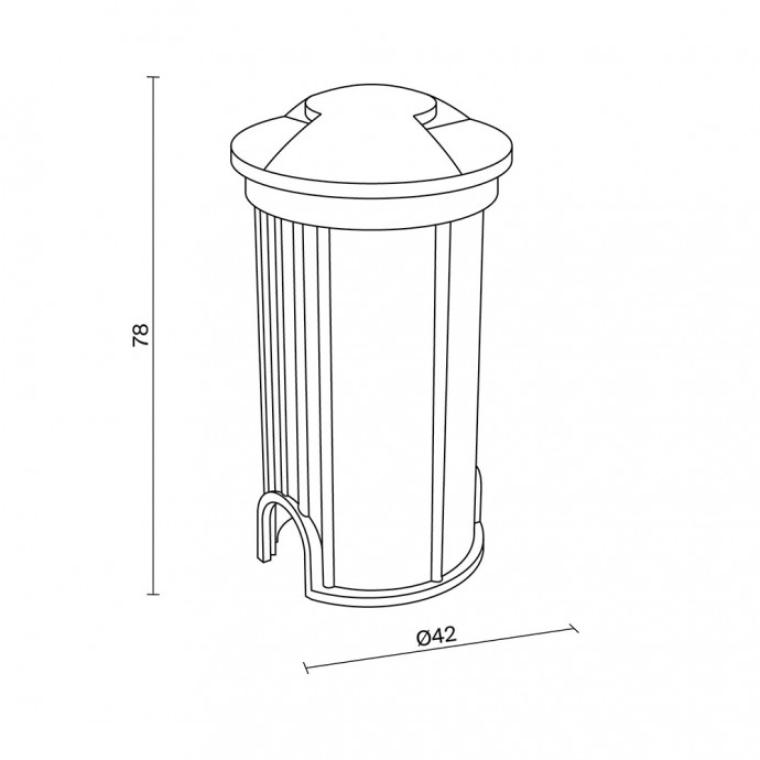 Встраиваемый светильник Maytoni Outdoor O044DL-L1S3K