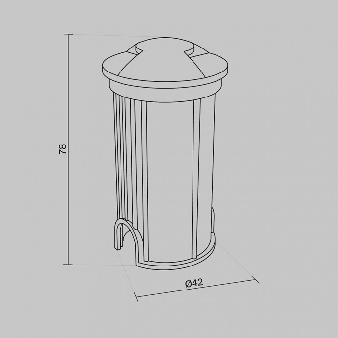 Встраиваемый светильник Maytoni Outdoor O044DL-L1S3K