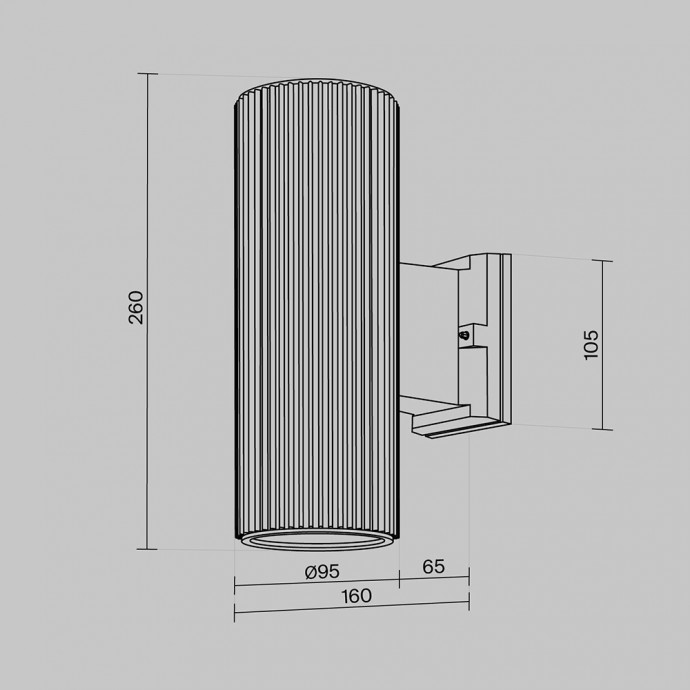 Бра Maytoni Outdoor O419WL-02B