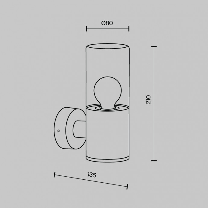 Настенный светильник (бра) Outdoor O432WL-01GF