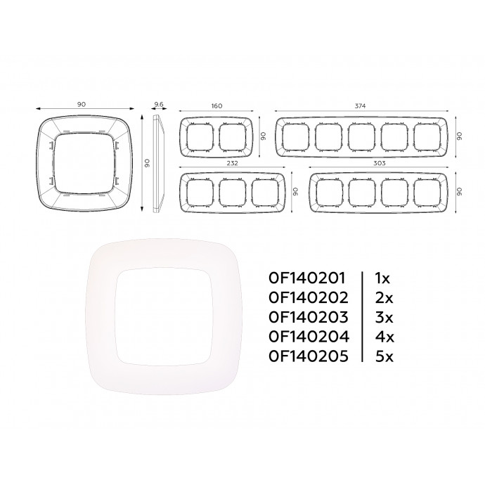 OF140204 Рамка OMEGA Ecta (Жемчуг) 4-ая