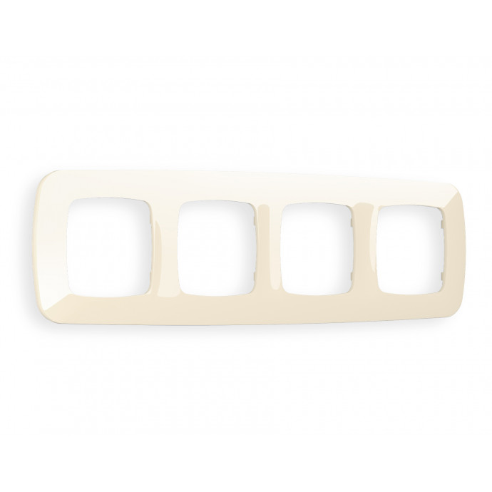 OF140304 Рамка OMEGA Ecta (Бежевый глянец) 4-ая