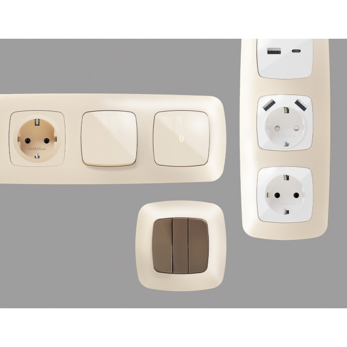 OF140331 Рамка OMEGA Ecta (Бежевый матовый) 1-ая