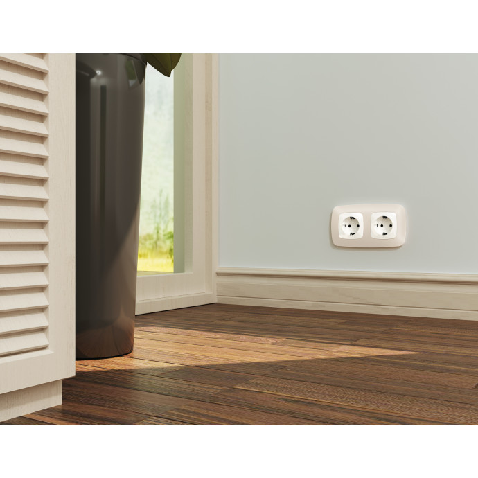 OF140334 Рамка OMEGA Ecta (Бежевый матовый) 4-ая