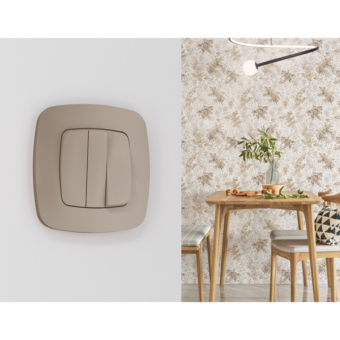 OF140365 Рамка OMEGA Ecta (Серо-бежевый матовый) 5-ая