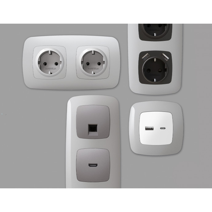 OF140401 Рамка OMEGA Ecta (Серебро глянец) 1-ая