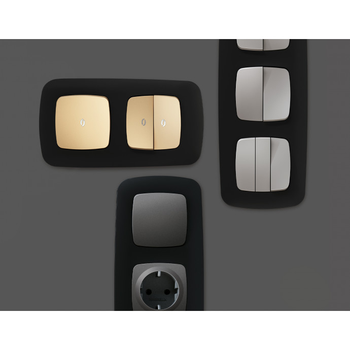 OF140703 Рамка OMEGA Ecta (Черный матовый) 3-ая