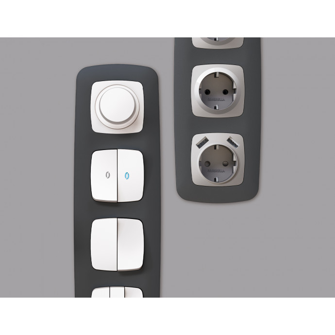 OF140805 Рамка OMEGA Ecta (Графит Мягкое касание) 5-ая