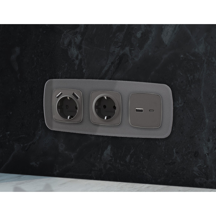 OF320654 Рамка OMEGA Radian (Антрацит серый Стекло органическое) 4-ая