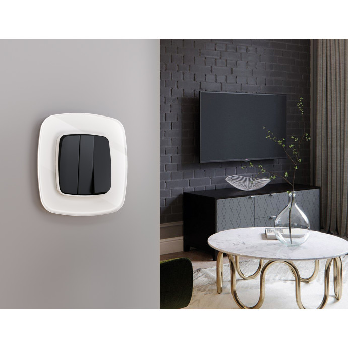 OF350102 Рамка OMEGA Radian (Белый Стекло закаленное натуральное) 2-ая