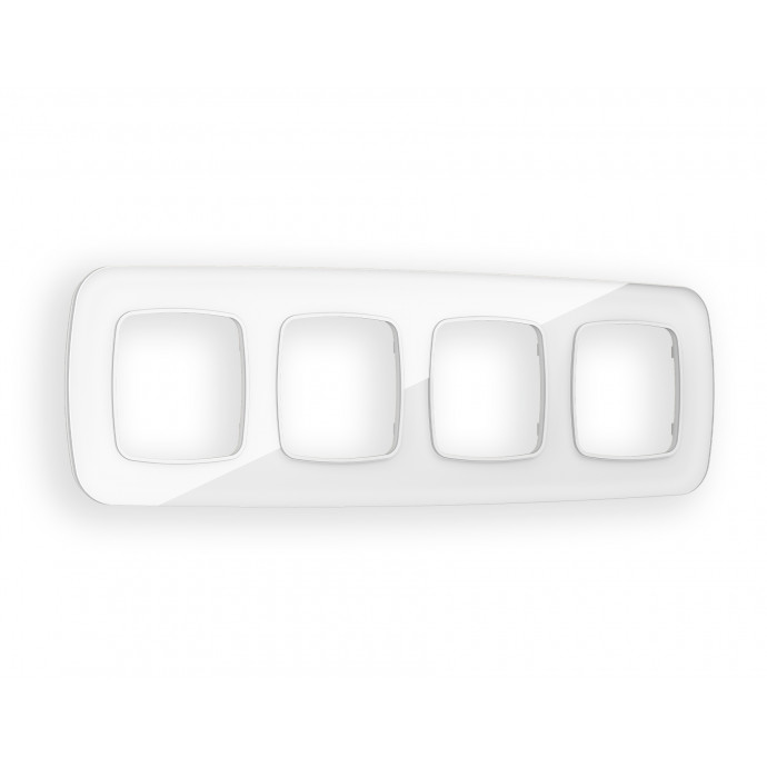 OF350104 Рамка OMEGA Radian (Белый Стекло закаленное натуральное) 4-ая