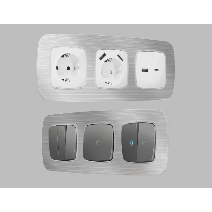 OF580101 Рамка OMEGA Radian (Серебро Металл шлифованный) 1-ая