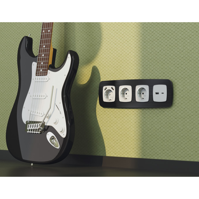 OF580501 Рамка OMEGA Radian (Черный Металл шлифованный) 1-ая