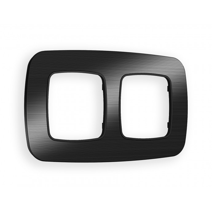 OF580502 Рамка OMEGA Radian (Черный Металл шлифованный) 2-ая