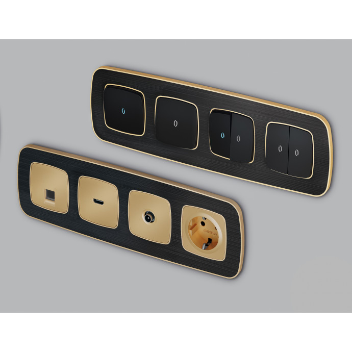 OF640542 Рамка OMEGA Coint (Черный Стекло органическое/Шампань) 2-ая