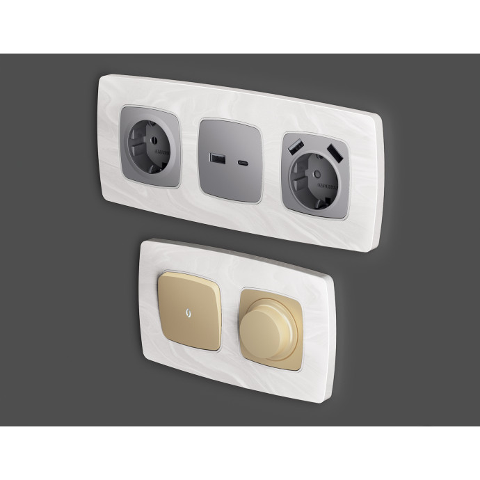 OF940104 Рамка OMEGA Opera (Белый мрамор) 4-ая