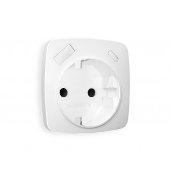 OP1300 Лицевая панель OMEGA (Белый матовый) для электрической розетки с/з со шторками 2USB A+C QUANT