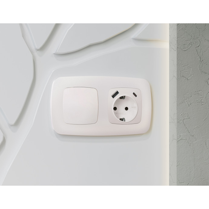 OP2160 Лицевая панель OMEGA (Жемчуг) заглушка для суппорта QUANT