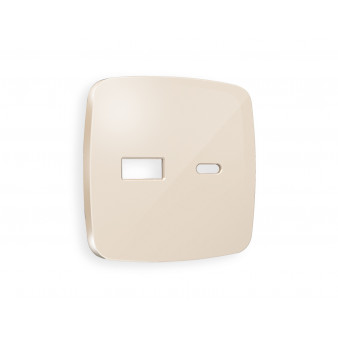 OP3110 Лицевая панель OMEGA (Бежевый глянец) для розетки 2USB тип A+C QUANT