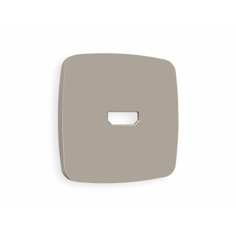 OP3740 Лицевая панель OMEGA (Серо-бежевый матовый) для HDMI розетки QUANT