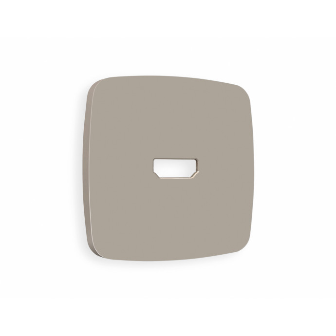 OP3740 Лицевая панель OMEGA (Серо-бежевый матовый) для HDMI розетки QUANT