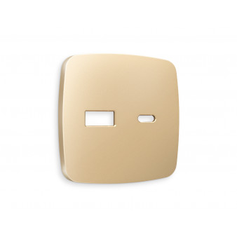 OP6110 Лицевая панель OMEGA (Шампань) для розетки 2USB тип A+C QUANT