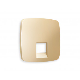 OP6120 Лицевая панель OMEGA (Шампань) для компьютерной/телефонной розетки RJ-45/RJ-11 QUANT