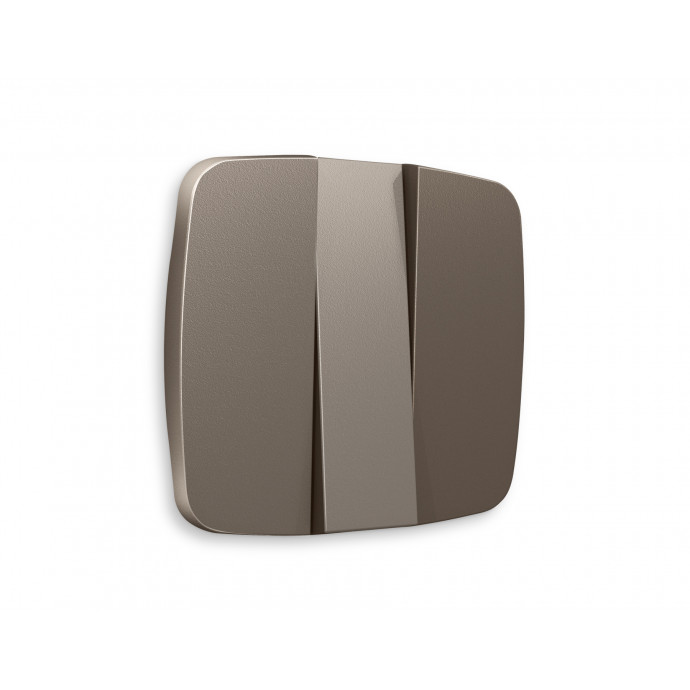 OP6350 Лицевая панель OMEGA (Темная бронза матовый) для 3-кл выключателей QUANT