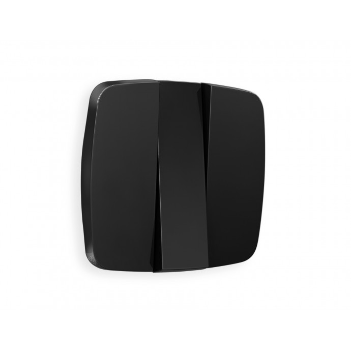 OP8050 Лицевая панель OMEGA (Черный матовый) для 3-кл выключателей QUANT