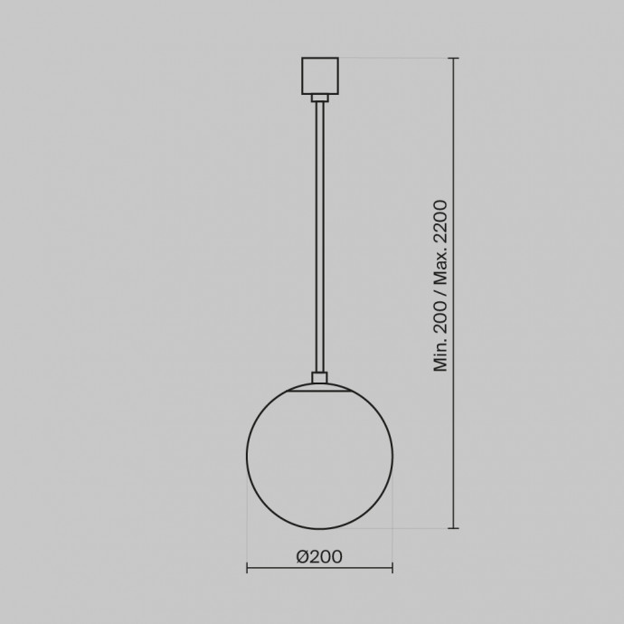 Подвесной светильник Technical P039PL-5W4K-20-B