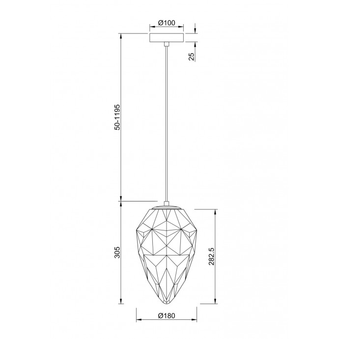 Подвесной светильник Maytoni P052PL-01BL