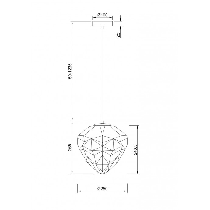 Подвесной светильник Maytoni P053PL-01BL