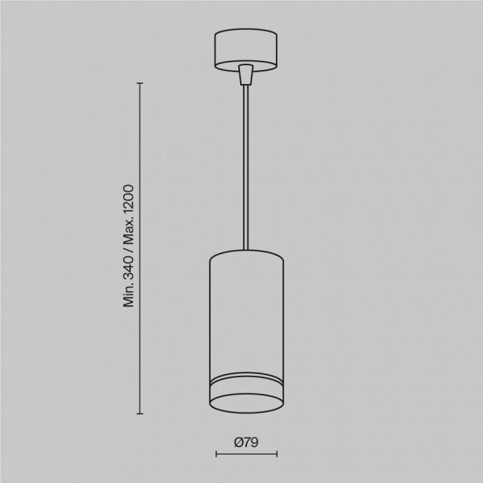 Подвесной светильник Technical P085PL-12W4K-B