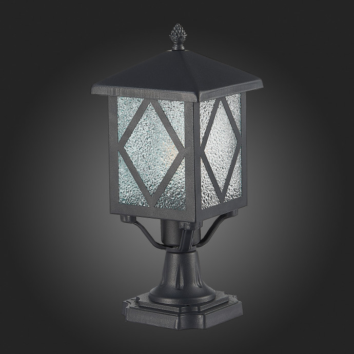 SL084.405.01 Светильник уличный наземный ST-Luce Черный/Черный, Прозрачный E27 1*60W LORNE